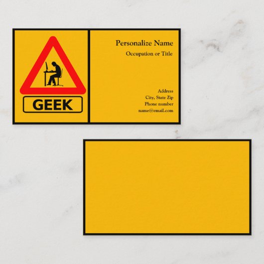 Berufliche Computerfreak Tech Visitenkarte (Vorne/Hinten)