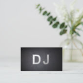 Berufliche Coole Coal Black DJ Business Card Visitenkarte (Stehend Vorderseite)