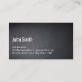 Berufliche Coole Coal Black DJ Business Card Visitenkarte (Rückseite)