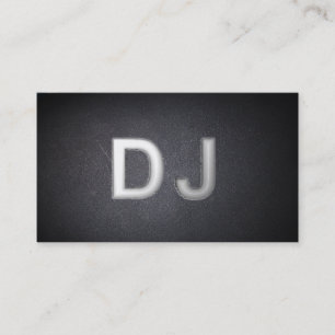 Berufliche Coole Coal Black DJ Business Card Visitenkarte