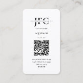 Berufliche Corporate Monogram White Modern Visitenkarte (Rückseite)