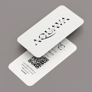 Berufliche Corporate Monogram White Modern Visitenkarte