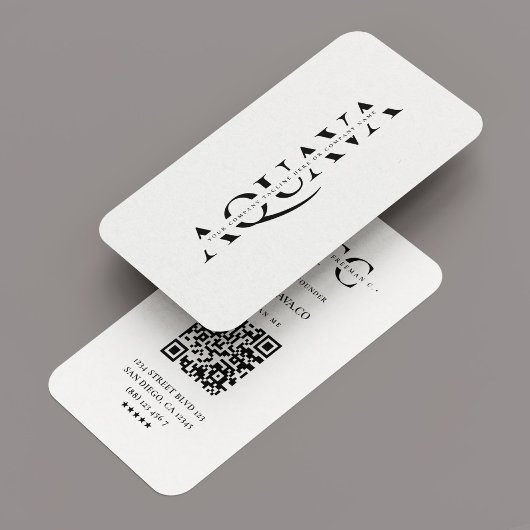 Berufliche Corporate Monogram White Modern Visitenkarte