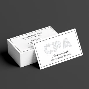 Berufliche CPA Accountant-Visitenkarte Visitenkarte