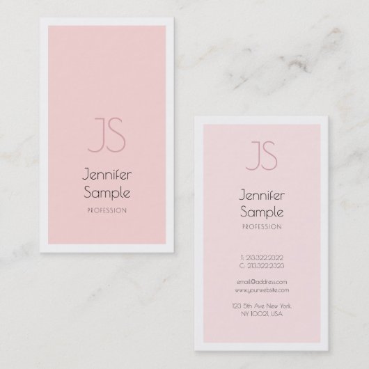 Berufliche Creative Monogram Design Sauber Schlich Visitenkarte (Vorne/Hinten)