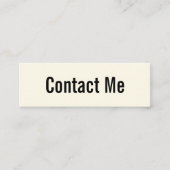 Berufliche Creme und Schwarze Kontaktkarte Telefonnummerkarte (Vorderseite)