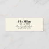 Berufliche Creme und Schwarze Kontaktkarte Telefonnummerkarte (Rückseite)