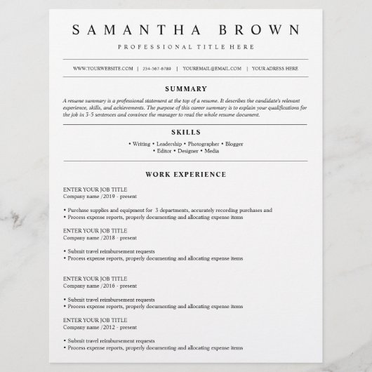 Berufliche cv moderne Jobanwendung (Vorderseite)