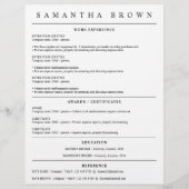 Berufliche cv moderne Jobanwendung (Rückseite)