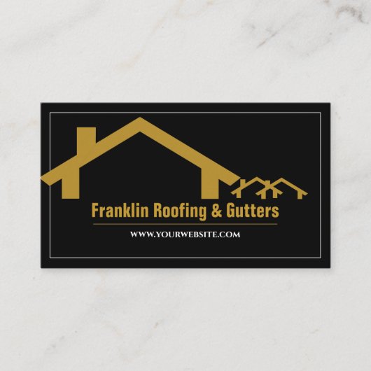 Berufliche Dach- und Gutscheinkarte Visitenkarte (Vorderseite)