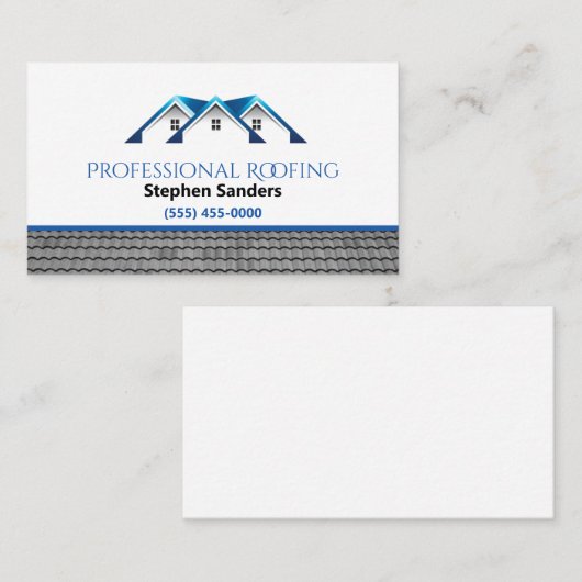 Berufliche Dachbaugesellschaft Visitenkarte (Vorne/Hinten)