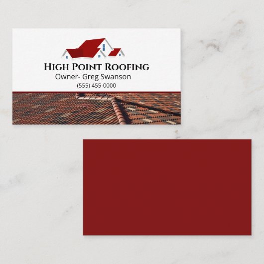 Berufliche Dachbaugesellschaft Visitenkarte (Vorne/Hinten)