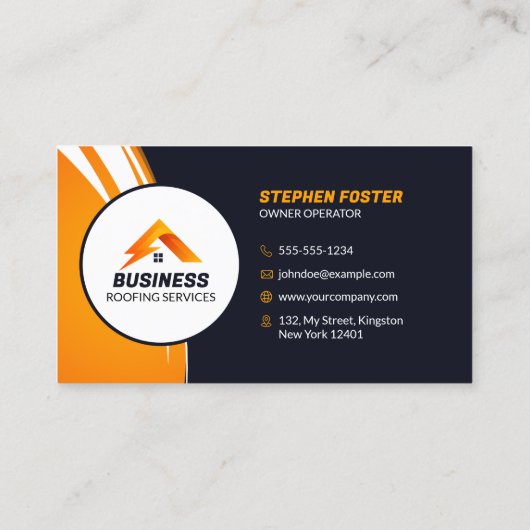 Berufliche Dachdeckergehäuse Visitenkarte (Rückseite)