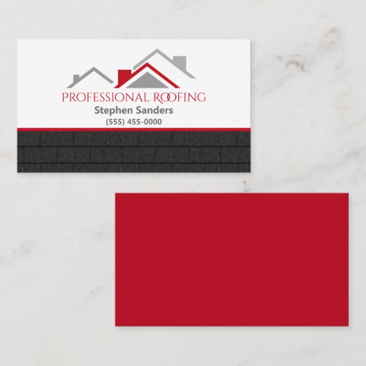 Berufliche Dachdeckungsgesellschaft Visitenkarte (Vorne/Hinten)