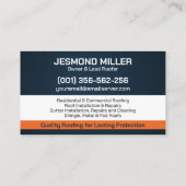 Berufliche Dachdienstleistungen - Roofer Visitenkarte (Rückseite)