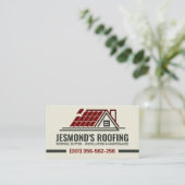 Berufliche Dachdienstleistungen - Roofer Visitenkarte (Stehend Vorderseite)