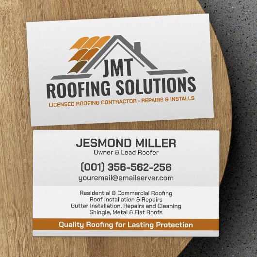 Berufliche Dachdienstleistungen - Roofer Visitenkarte