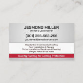 Berufliche Dachdienstleistungen - Roofer Visitenkarte (Rückseite)