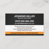 Berufliche Dachdienstleistungen - Roofer Visitenkarte (Rückseite)