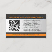 Berufliche Dachdienstleistungen - Roofer Visitenkarte (Rückseite)