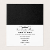 berufliche Damast-Gedenkkarte (Innenseite Aufgefaltet)