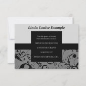 berufliche Damast-Gedenkkarte Einladung (Rückseite)