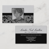 berufliche Damast-Gedenkkarte Visitenkarte (Vorne/Hinten)