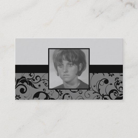 berufliche Damast-Gedenkkarte Visitenkarte (Vorderseite)