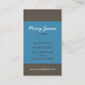 berufliche Damast-Visitenkarten Visitenkarte (Rückseite)