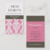 berufliche Damast-Visitenkarten Visitenkarte (Vorne/Hinten)