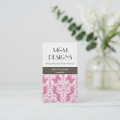 berufliche Damast-Visitenkarten Visitenkarte (Stehend Vorderseite)