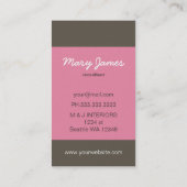 berufliche Damast-Visitenkarten Visitenkarte (Rückseite)