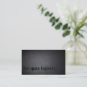Berufliche Dark Aerospace Engineer Business Card Visitenkarte (Stehend Vorderseite)