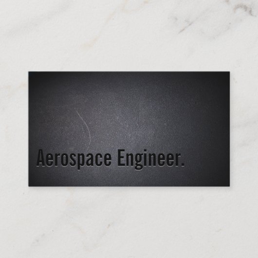 Berufliche Dark Aerospace Engineer Business Card Visitenkarte (Vorderseite)