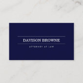 Berufliche "Dark Blue Business Card" Visitenkarte (Vorderseite)