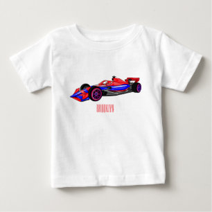 Berufliche Darstellung des Cartoon von Rennfahrzeu Baby T-shirt