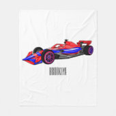 Berufliche Darstellung des Cartoon von Rennfahrzeu Fleecedecke (Vorderseite)