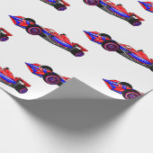 Berufliche Darstellung des Cartoon von Rennfahrzeu Geschenkpapier (Ecke)