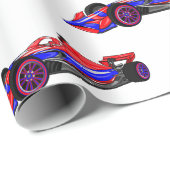 Berufliche Darstellung des Cartoon von Rennfahrzeu Geschenkpapier (Rolleneckpunkt)