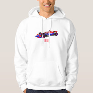 Berufliche Darstellung des Cartoon von Rennfahrzeu Hoodie