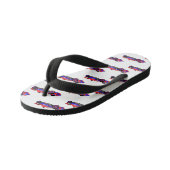 Berufliche Darstellung des Cartoon von Rennfahrzeu Kinderbadesandalen (Schrägansicht)