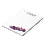 Berufliche Darstellung des Cartoon von Rennfahrzeu Notizblock (Rotiert)