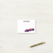 Berufliche Darstellung des Cartoon von Rennfahrzeu Post-it Klebezettel (Auf Schreibtisch)