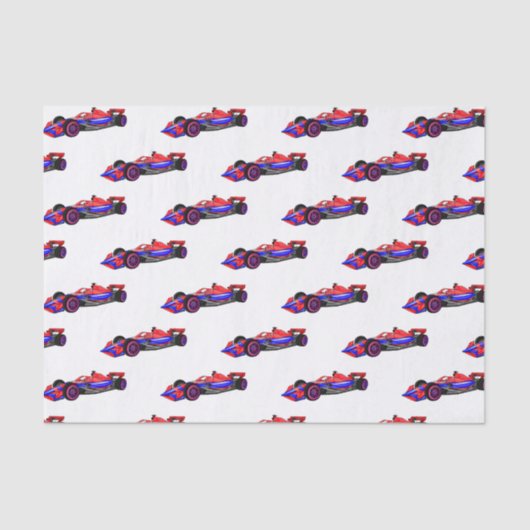 Berufliche Darstellung des Cartoon von Rennfahrzeu Seidenpapier (Vorderseite)