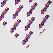 Berufliche Darstellung des Cartoon von Rennfahrzeu Seidenpapier (Ausschnitt)