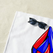 Berufliche Darstellung des Cartoon von Rennfahrzeu Strandtuch (Beispiel)