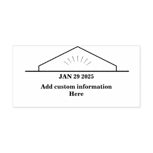 Berufliche Datumseingabe für Unternehmen Briefmark Permastempel (Design)