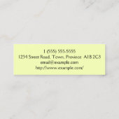 Berufliche Dekorateur-Geschäfts-Karte Mini Visitenkarte (Rückseite)