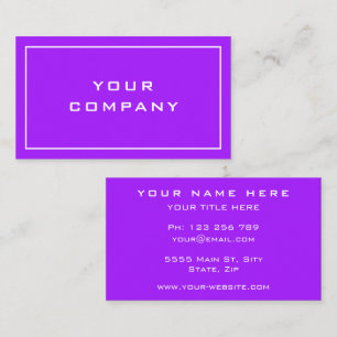 Berufliche Design-Visitenkarte für lila Farbe Visitenkarte