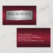 Berufliche Designerkarte für moderne Leder Visitenkarte (Vorne/Hinten)